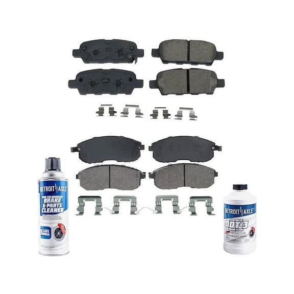 Brake Pad Set - Compatible with 2002 - 2008, 2010 - 2012 Nissan Altima 4-Door 2003 2004 2005 2006 2007 2011