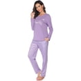 thumbnail image 6 of Womens Pajama Sets Long Sleeve Long Pants Pajamas for Women Cat Print Womens Soft Sleepwear with Pocket 2 Piece Cute Women's Loungewear Set, S-XXL, 6 of 13