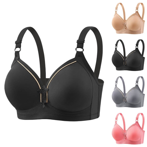 Antinious Womens Plus Size Wireless Finish Comfortable Active Wear Sports Bra