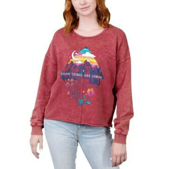 $34 Rebellious One Juniors' Good Things Are Coming Graphic TOP Red LARGE
