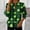 A581 Multicolor, variant on St. Patrick's Day Sweatshirt for Women Plaid Pattern Shamrock Graphic Quarter Zip Pullover Long Sleeve Classic Fit Festive Party Top