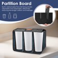 thumbnail image 5 of Drink Carrier Bag 6-Cup, Insulated Reusable Caddy with Foldable Handle, Felt Drink Holder Bag for Car and Delivery, Dark Gray, 5 of 9