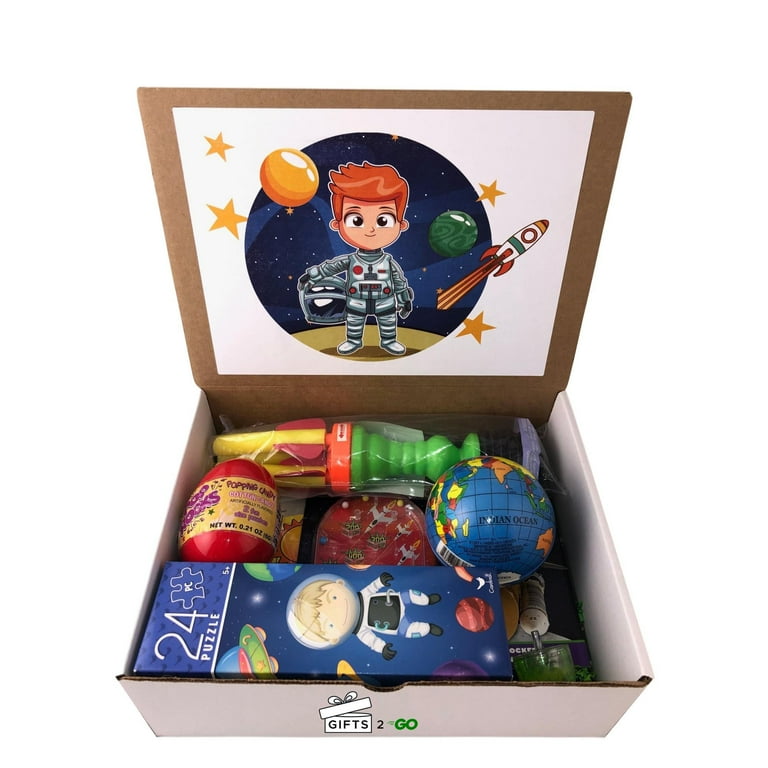 Boys Space Astronaut Themed Care Gift Box Package Activity Basket
