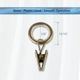 thumbnail image 3 of 5/8 inch Noise-Canceling Curtain Rings w/Clip in Antique Brass (Set of 10),(1935-14), 3 of 3