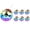 Colorful, variant on DOUIXLJK Disco Ball Cups, 20OZ Disco Party Cups with Lid and Reusable Straw Flash Ball Cocktail Cup for Party Nightclub Bar Supplies Wine Drinking Syrup Tea Bottle (6, Golden)
