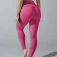 thumbnail image 4 of YYDGH Seamless Workout Leggings for Women Scrunch Butt Lifting Yoga Pants, High Waisted Tummy Control Fitness Active Pink XXL, 4 of 8