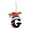 G, variant on JIhuahe 26 Letters Christmas Tree Ornament DIY Alphabet Pendant, Black Deer Antler Design 2D Flat Decoration, Christmas Atmosphere Decor,E
