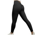 thumbnail image 4 of Tdoqot Workout Leggings for Women- Gym Slim Fit Stretch High Rise Yoga Leggings Black, 4 of 5