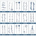 thumbnail image 2 of 15 Pegatinas Tótem Falsas Impermeables La Serie Flower & Letter para Adultos, 2 of 9