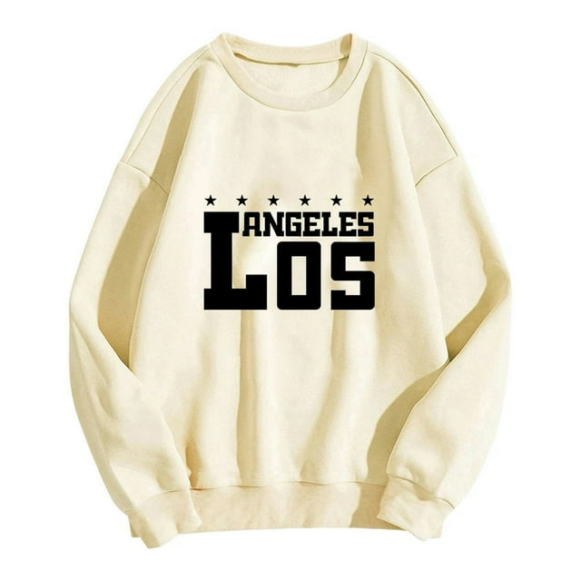 MesaSe Sweat-Shirt Mode pour Femmes Sweat-Shirt Col Rond Pull Imprimé Lettre Hoodie