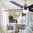 thumbnail image 3 of KAPOEFAN 52inch Ceiling Fan with Light and Remote, Modern Ceiling Fan for Outdoor,Living Room,Office,5 blades,Brushed Nickel, 3 of 9