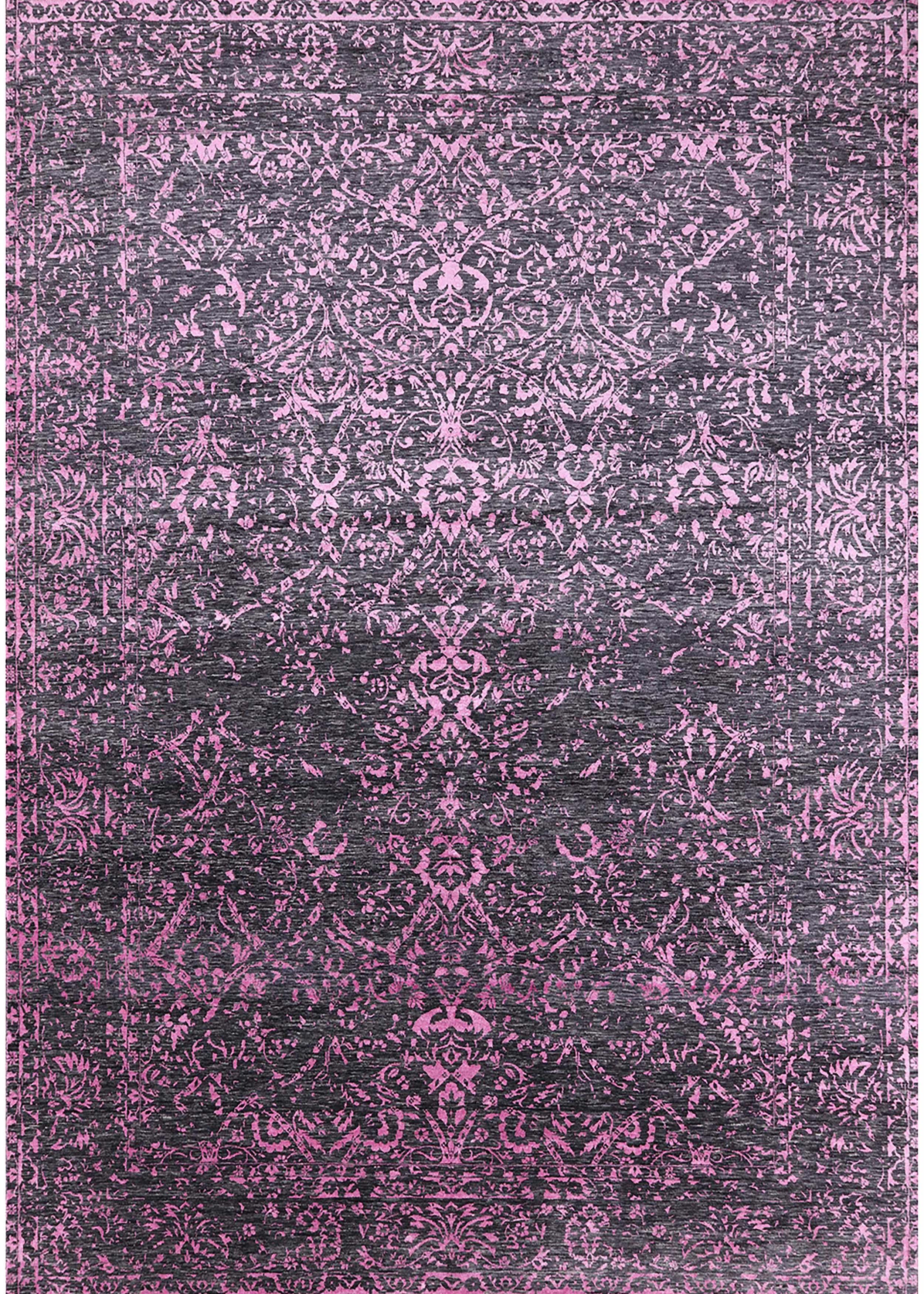 Plum Color Rugs Ahgly Company Indoor Rectangle Mid-Century Modern Plum Purple Oriental ...