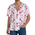 thumbnail image 2 of Kuqiui Seahorse and Starfish Print Men's Button Down Shirts Short Sleeve Casual Shirts Hawaiian Shirts Vacation Wedding Shirts with Pocket-Medium, 2 of 5