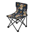 thumbnail image 2 of 600D Oxford Camping Chair Portable Foldable Chair Supports 220 lbs for Picnic, Fishing, Backpacking Cute Reindeer Pattern, 2 of 8