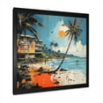 thumbnail image 2 of Designart "Pop Art Maui Beach Landscape IV" Food & Beverage Framed Wall Art Decor - Traditional Blue Fruits Entryway Framed Wall Art Print, 2 of 6