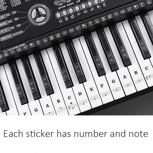 Numbered BUILDING BLOCKS Piano Keyboard Stickers - Numbered Notes™