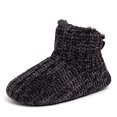 thumbnail image 2 of Dearfoams Women's Chenille Bootie Slipper, Black, Large, 2 of 3