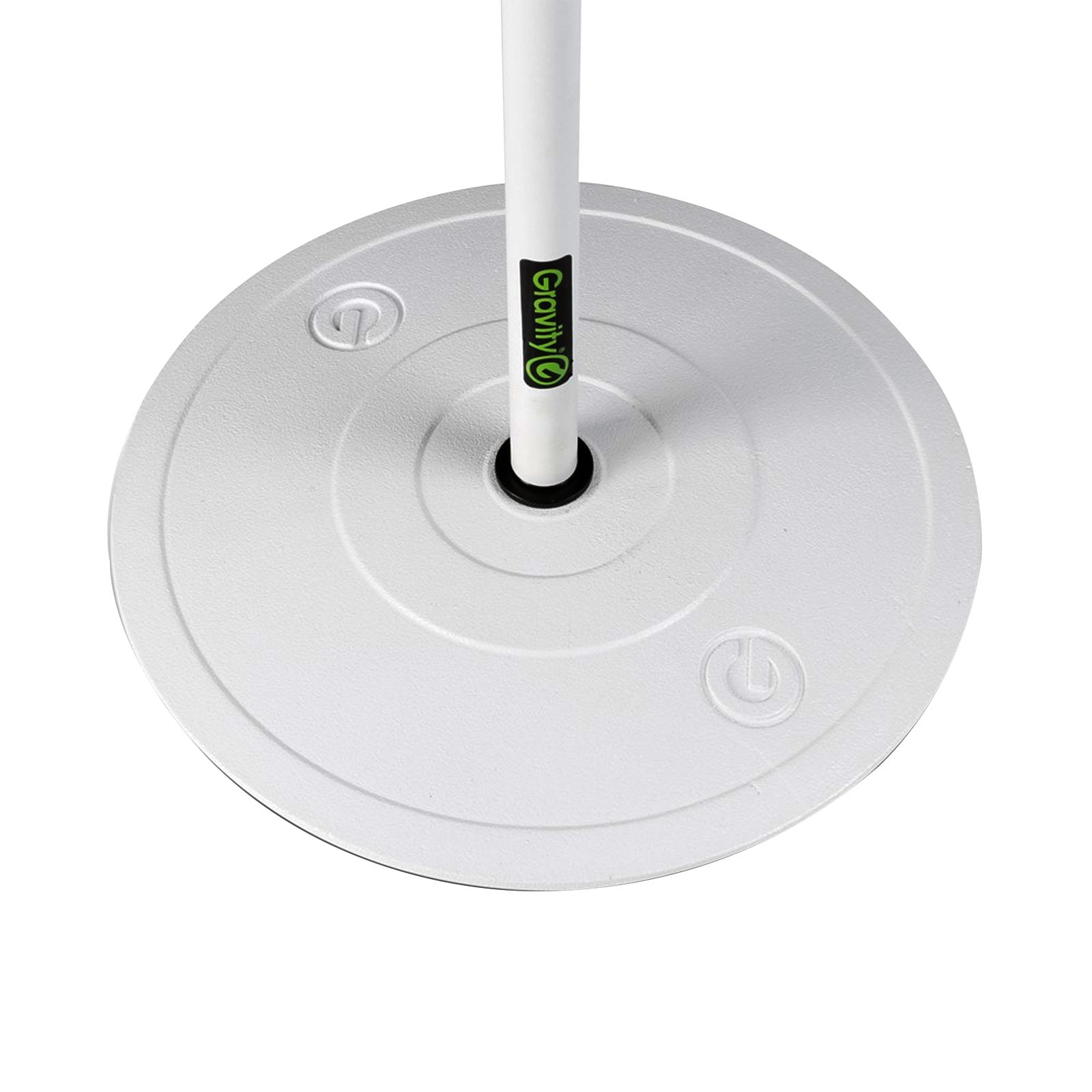 Gravity GMS23W Microphone Stand with Round Base in White 4-Pack