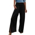 thumbnail image 1 of Lucakuins Mujer Algodón Lino Loose Fit Casual Pantalones Cintura Elástica Yoga Verano Playa Pantalones Pantalones con Bolsillos Lucakuins moda, 1 of 5