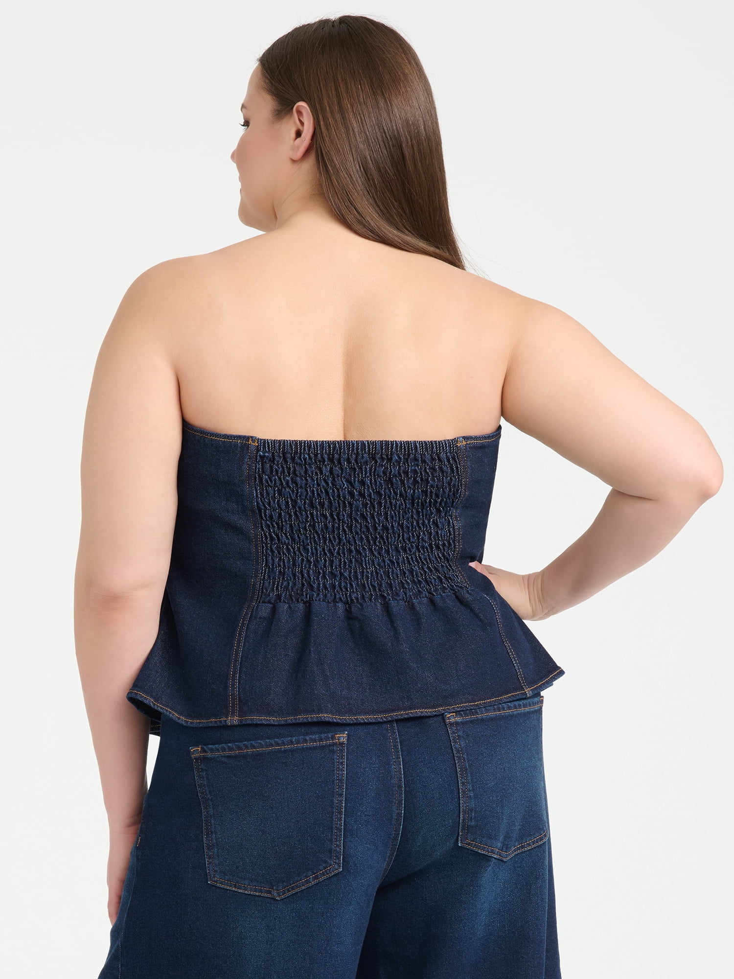 Sofia Vergara Women's Buttoned Tube Top, Sizes XS-4X