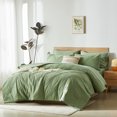 thumbnail image 2 of Davulos King Size Comforter Set,7 Pieces King Bed in a Bag Luxury Bedding Set with Diamond Pattern Gift for Family,Green, 2 of 9