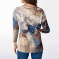 thumbnail image 4 of JGNGSHN Teacher Tops for Women V Neck Floral Print Dressy Casual Blouses Slim Fit Floral Print Tunic Top, 4 of 7