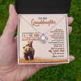 thumbnail image 2 of To My Granddaughter From Grandma Necklace This Old Bear Love You Granddaughter Birthday Graduation Christmas Customized Gift Box Message Card, 2 of 3