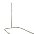 thumbnail image 4 of Utopia Alley Rustproof Wall Mounted Aluminum Hoop Shower Rod With Ceiling Support for Clawfoot Tub, 54 Inch Extra Large Size by 26 Inch, Satin Nickel, 4 of 10