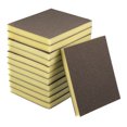 thumbnail image 1 of Uxcell Esponja de Lijado de Grano Medio 150 Grano 4.72" x 3.86" x 0.47" Tamaño Esponja de Lijado Marrón 12Pack, 1 of 5