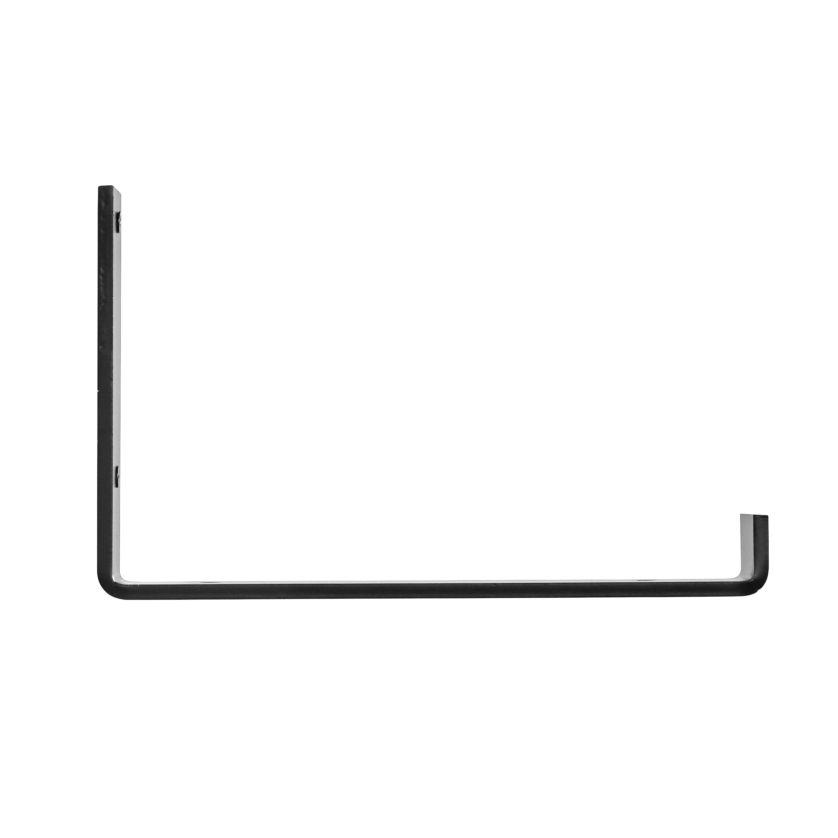 (2 pack) 10-inch L Shape Steel Shelf Bracket, Black, Mounting Hardware Included, 88 lb Capacity