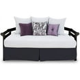 thumbnail image 2 of Pleated Bed Skirt with Split Corners for Daybeds - Three Side Coverage - 100% Brushed Microfiber Bed Skirt with 30" Inches Drop - Full Size 54" x 75" (Black Solid), 2 of 7