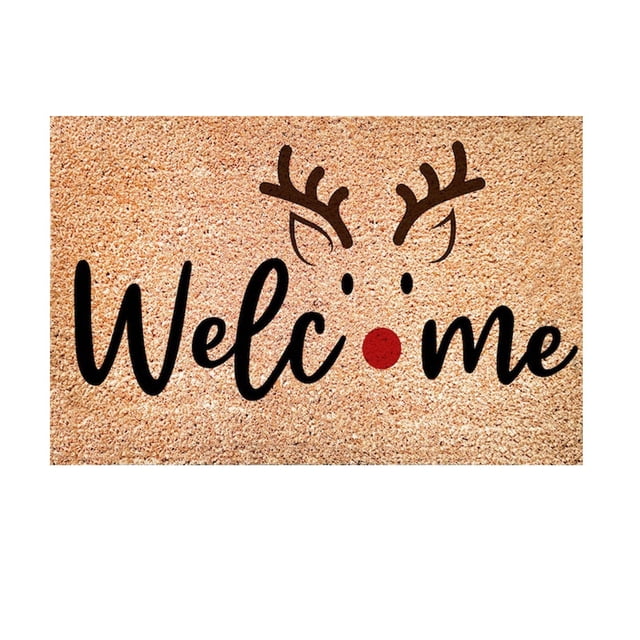 HBFAGFB Entry Rug Christmas Doormat Lightweight and Comfortable Front Door Mat Home Decor E One Size