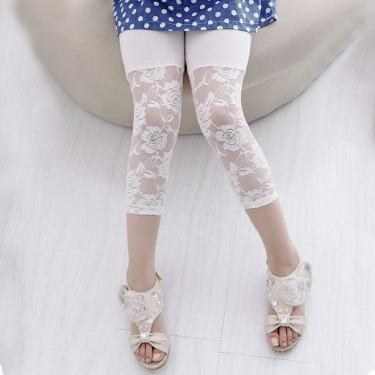 2-7T Kids Baby Girls Toddler Lace Pants Tights Leggings Trousers