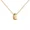 Gold Letter E, variant on HIJONES Women's Stainless Steel Dainty Bubble Initials A-Z Alphabet Necklace Simple Classic Collarbone Chain Pendant Birthday Jewelry Gift Silver Letter M