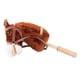 thumbnail image 2 of Soft plush toy with horse head and sound effect, with wheels and thick handle, ideal for children and toddlers. Coffee, 2 of 4