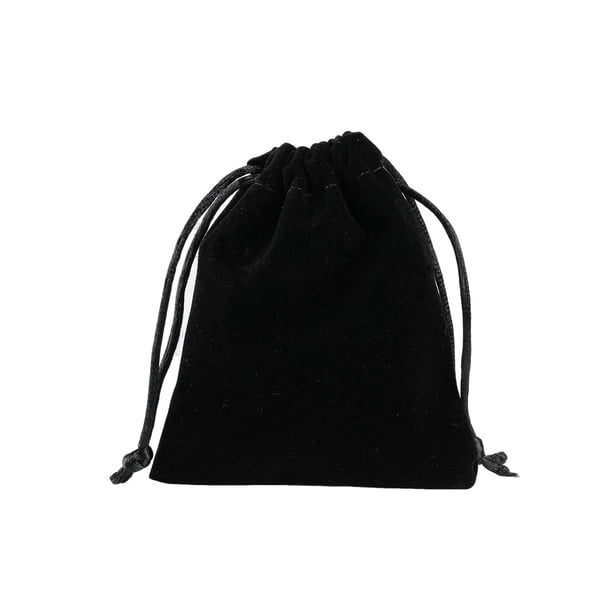 Yuarrent Bolsa con cordón Almacenamiento Arpillera Empaquetado Regalo Corsé Bolsas Saco Joyas Paquete Organizar Dulces Cosméticos Monedas Almacenamiento y organización del hogar Negro Yuarrent HA075283-03