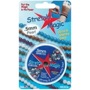 Stretch Magic Elastic Beading Cord - Pearl Color, 0.5mm in Diameter, 10-Meter (32 ft) - Easy to Knot, Strong & Stretchy String for Making Beaded Jewelry