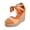 Orange, variant on 2026 Women Espadrilles Sandals Platform Wedge Heel Closed Toe Arch Support Ankle Strap Summer Shoes