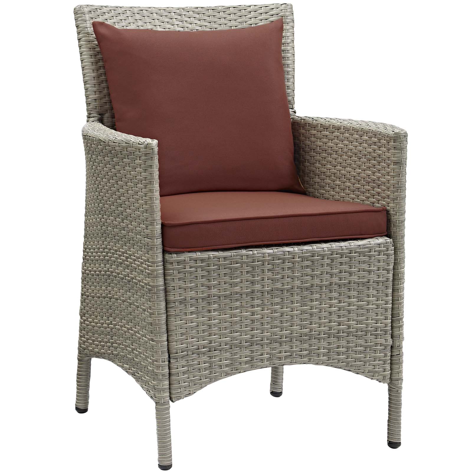Modway Conduit Outdoor Patio Wicker Rattan Dining Armchair, Multiple