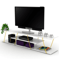 thumbnail image 2 of Cfowner 56" TV Stand for TV up to 60 inch, Entertainment Center with Storage Shelves, Modern Industrial Media TV Console Table for Living Room, 2 of 2