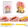 thumbnail image 3 of Faty-T Mini Cherry Blossom Bonsai Tree Building Sets, 1500pcs Mini Bricks Sakura Cherry Blossom Tree House Building Sets Gift for Teens, Adult (1500pcs), 3 of 6