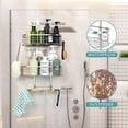 thumbnail image 3 of Over the Door Shower Caddy Bathroom Hanging Organizer Shelf with Hook & Soap Box, 3 of 7
