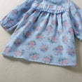 thumbnail image 4 of QISIWOLE Infant Toddler Baby Girls Long Sleeve Fungus Edge Round Neck Floral Dress Dress Princess Dress,summer sale, 4 of 7