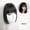 Black, variant on 1pc, elegant 10-inch princess cut synthetic hair bangs clip - natural look, suitable for all face shapes, perfect for daily wear and cosplay