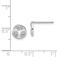 thumbnail image 3 of 925 Sterling Silver Diamond Flower Earrings Gardening, 3 of 7