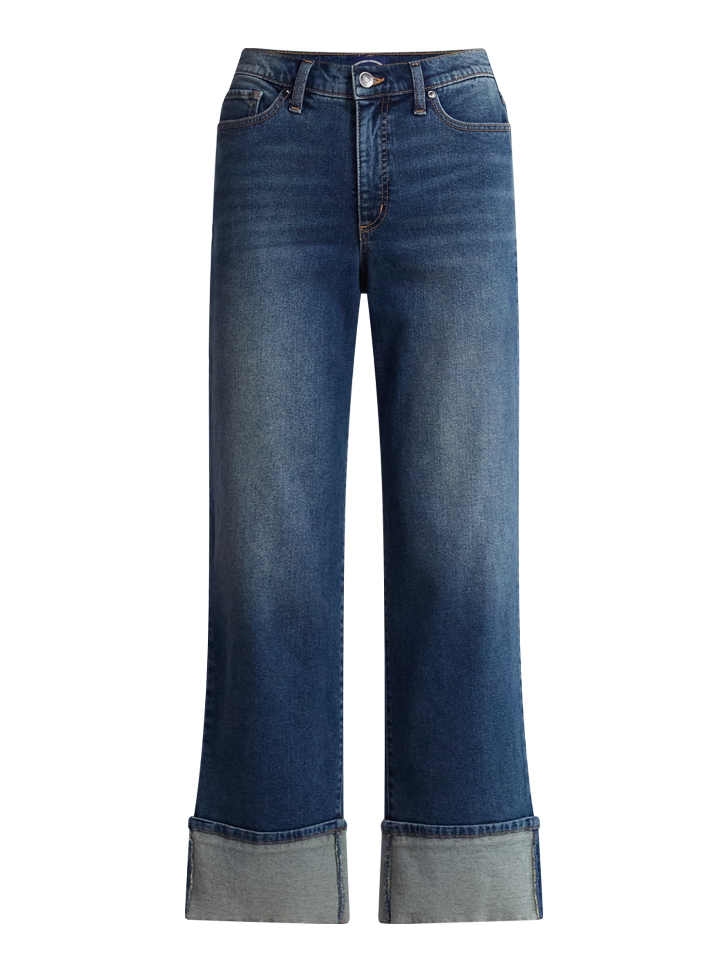 Scoop Women's and Women's Plus Benton Cuffed Ankle Jeans, 25", 27", and 29" Inseams, Sizes 0-26W