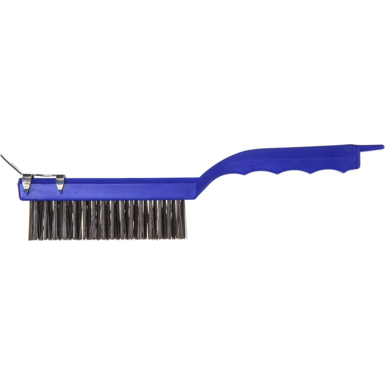 Carlisle 4067100 Sparta Scratch Brush, 11-1/2'' long, Blue Handle - Gerharz  Equipment