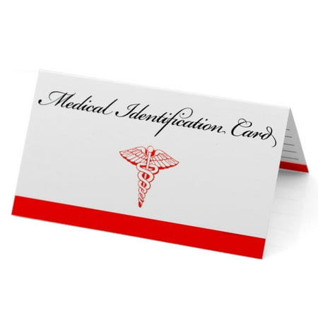 Medical ID Emergency Wallet Card - 5 Pack