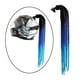thumbnail image 5 of Casco unisex para adultos con rampa degradada, cola de caballo, peluca rizada para motocicleta Negro lago azul, 5 of 9