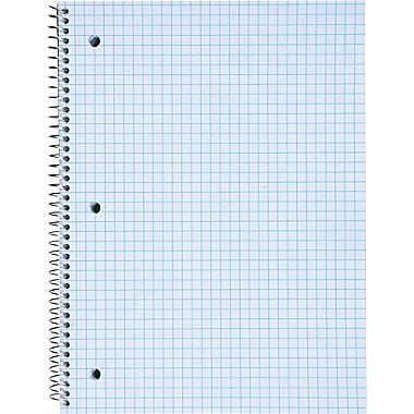 Staples Graph Ruled 4 x 4 Perforated Paper in Spiral Bound Notebook - 4 Squares per Inch - Each Sheet is 8 x 10-1/2-inches - 100 Sheets per Notebook - Perforated and 3-Hole Punched
